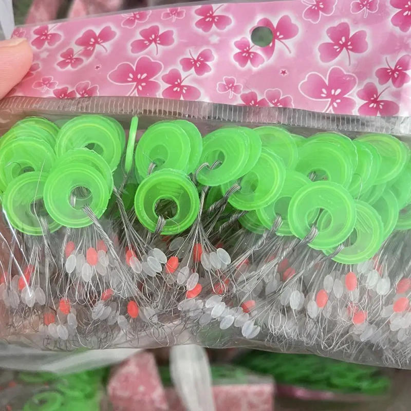 Description Picture 4 of itemRubber Fishing Floating Beans Bobber Stopper Fishing Line Tackle Fishing Space Beans Float Beans Fish Beans Oval Float