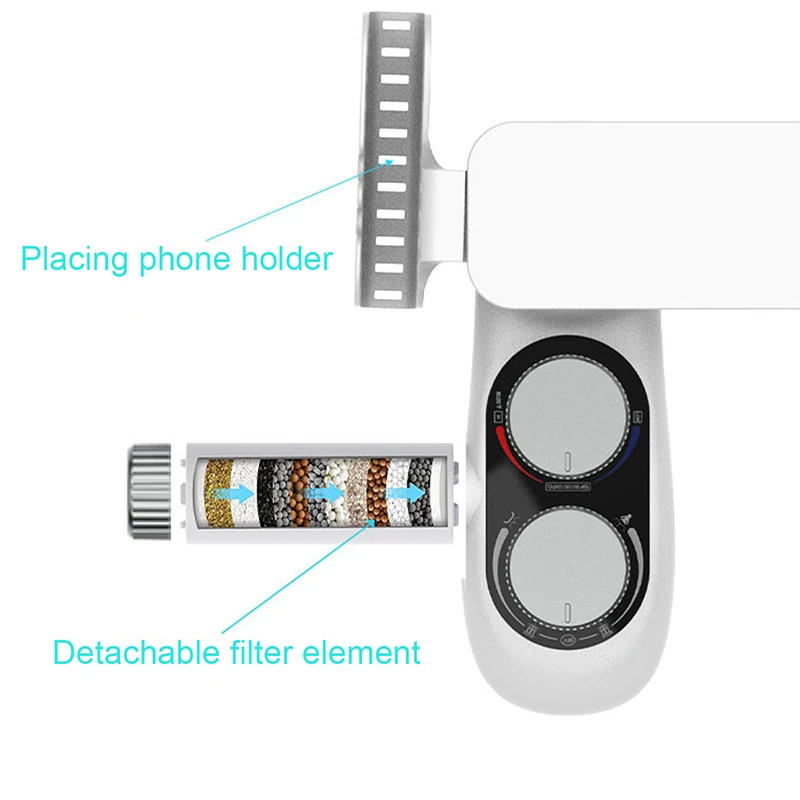 Description Picture 3 of itemYCRAYS Filter Bidet Toilet Seat Attachment Hot Cold Mixer Lady Clean Non-Electric Dual Nozzles Wash Bathroom Accessories Sprayer