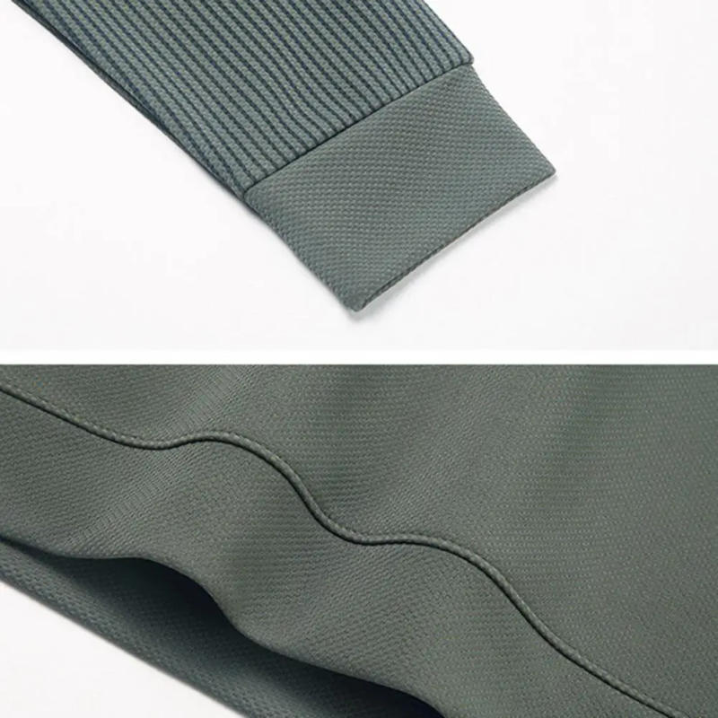 Description Picture 6 of itemVest Style Sweater Men's Striped Lapel Sweater with Plush Warm Knitted Design for Fall Winter Business Style Men Sweater