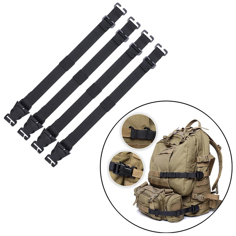 Description Picture 6 of item4pcs Molle System Webbing Straps Tactical Backpack Vest Adapter Belts Outdoor Sports Climbing Hiking Hunting Bags Chest Straps