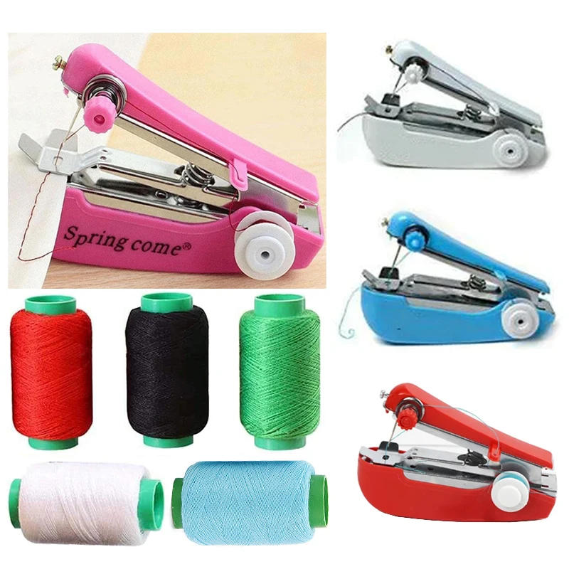 Description Picture 4 of itemMini Sewing Machine Household Sewing Tools Manual Pocket Sewing Machine Thread Outdoor Portability Repair Clothing DIY TMZ
