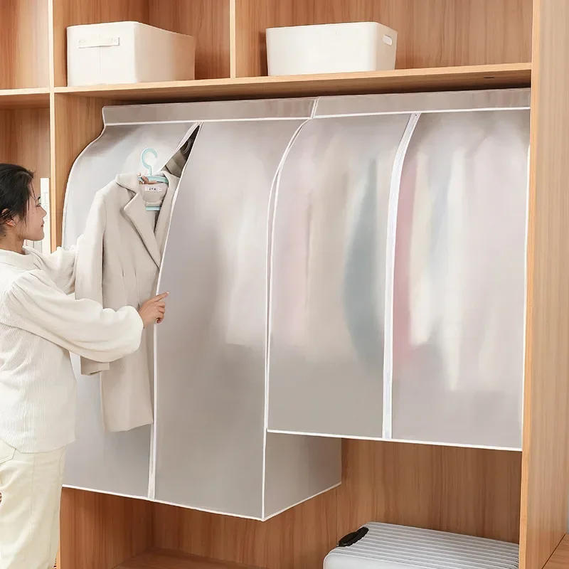 Description Picture 4 of item3D Large Clothes Dustproof Cover Garment Suit Dress Coat Waterproof Clothing Protector Hanging Organizer Wardrobe Storage Bag