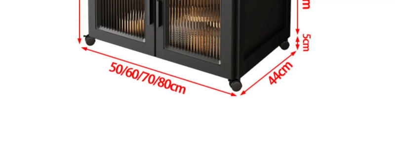 Description Picture 4 of itemModern Metal Kitchen Cabinets Kitchen Furniture Floor Multi-layer Living Room Storage Cabinets Microwave Shelf Storage Sideboard