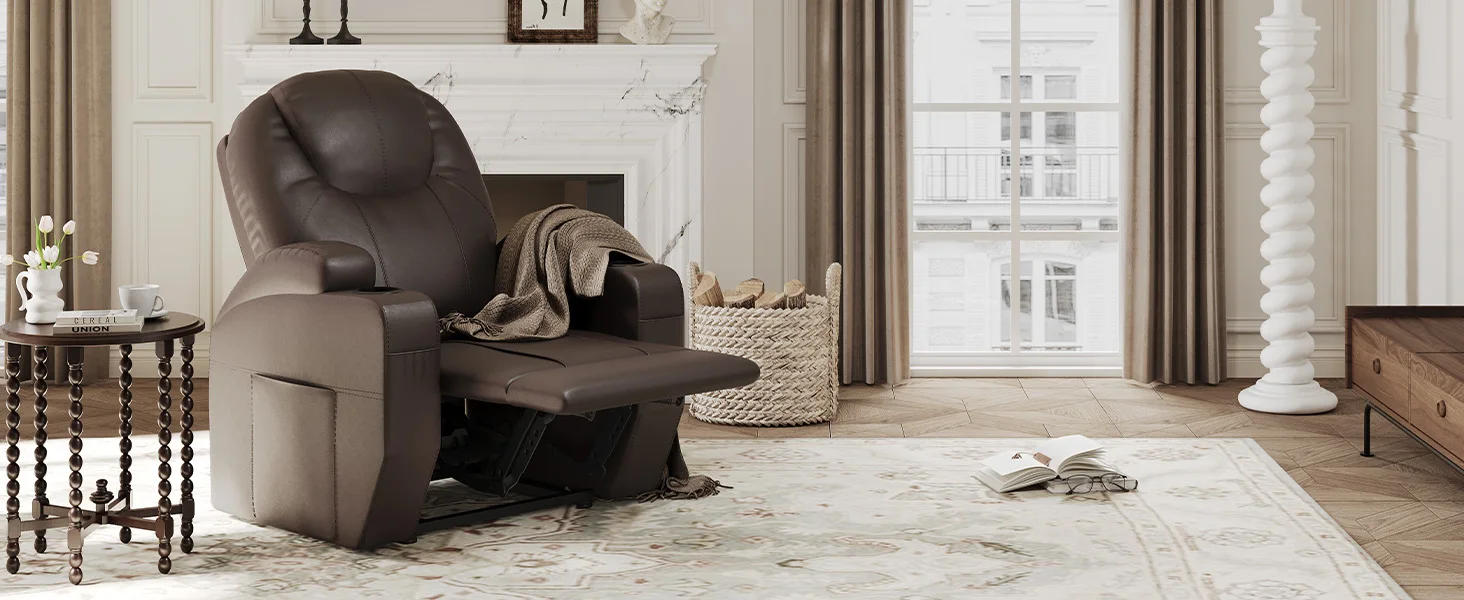 Description Picture 6 of itemPower Lift Recliner Chair for Elderly,PU Leather Lift Chair Sofa w/Cup Holders, Side Pockets for Living Room Bedroom