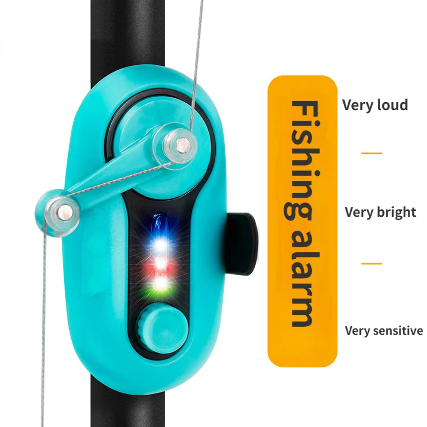 Description Picture 3 of itemCarp Fishing Alarm Indicato Bite Bait Electronic Buzzer Alarm Sea Rod Sound Light Alarms Indicator Siren Pole Tip Clip Bell Tool