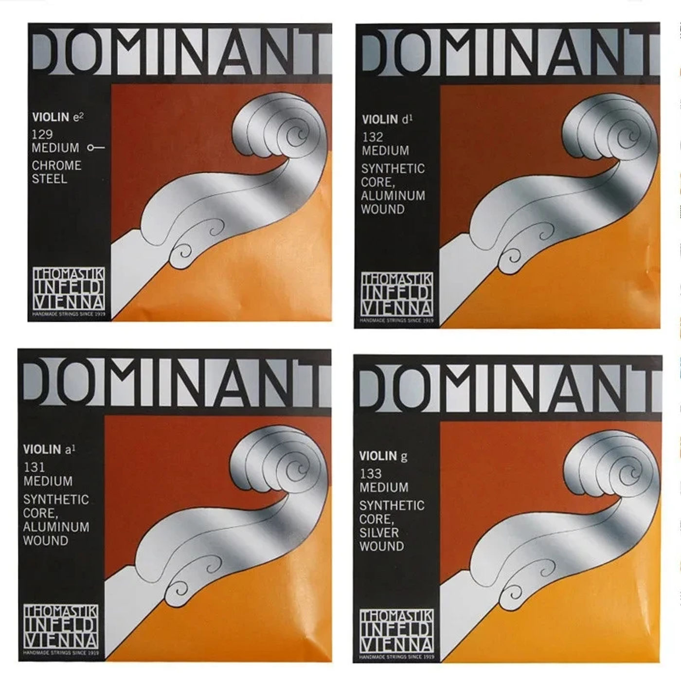 Description Picture 4 of itemNew Quality Thomastik Dominant 135B 135 Medium Violin Strings 4/4 Strings Full Set G D A E Strings