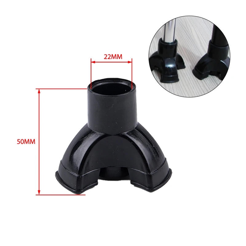 Description Picture 2 of item22mm Walking Stick Rubber Tip Three-Legged Rubber Cane Replacement Tip Accessory