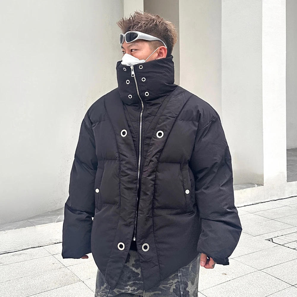 Description Picture 2 of itemMADEEXTREME Irregular Puffer Jacket Streetwear Winter Snow Jacket Men Y2k Parka