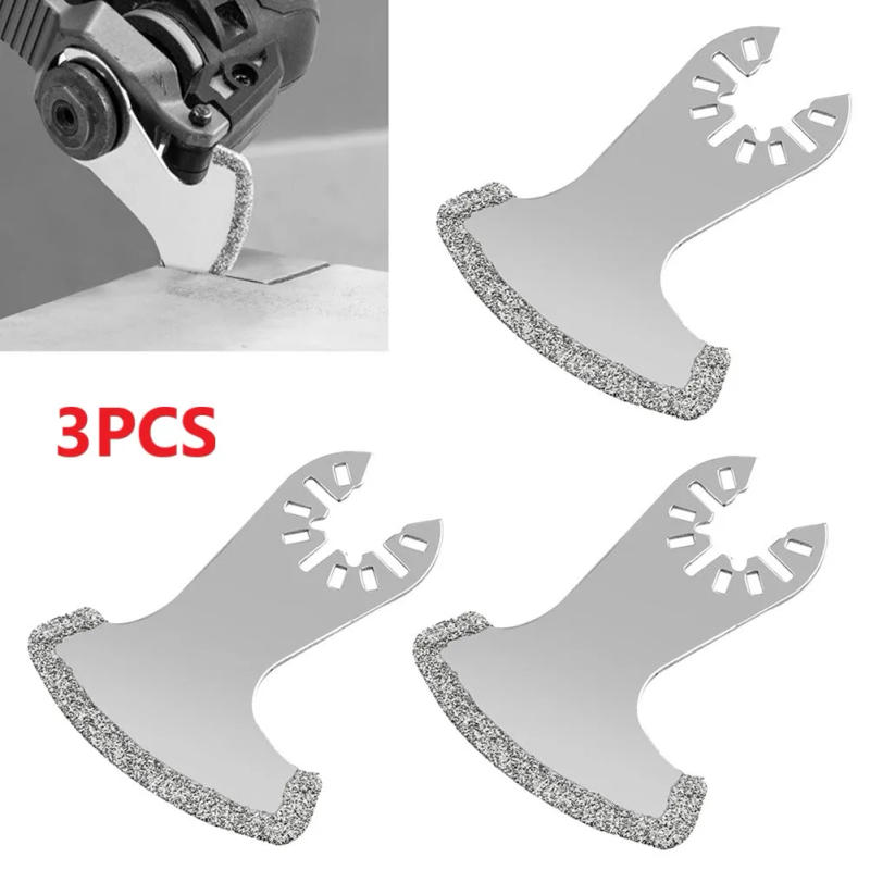 Description Picture 4 of item3Pc Saw Blade Emery Oscillating Multi Tool Swing Saw Blades For Remove Defective Tile grout Cut Soft Tiles Household Maintenance