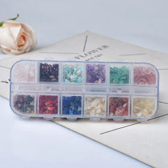 1Box Natural Stone and Crystal Irregular Gravel Specimen Healing Stone Reiki Home Decor Handmade Diy Gift Teaching Specimen