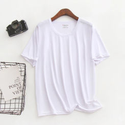 Large Size Mens O-Neck Undershirts Ice Silk Seamless Short Sleeves T-Shirt Male Summer Thin Fitness Body Building Underwear