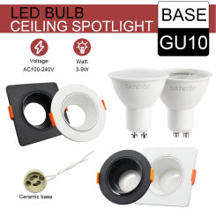 5/10/20pcs 5W LED Downlight GU10 Ceiling Spotlights Energy Saving Angle Adjustable 90degree Rotating AC220V 120V Indoor Lighting
