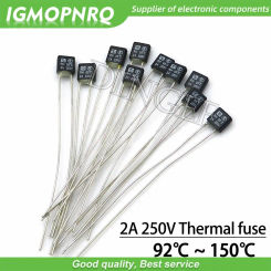 Black Square Fan Motor 2A 250V Thermal fuse LED Fues 92 95 105 110 115 120 125 130 135 140 145 150 degree Temperature Switches