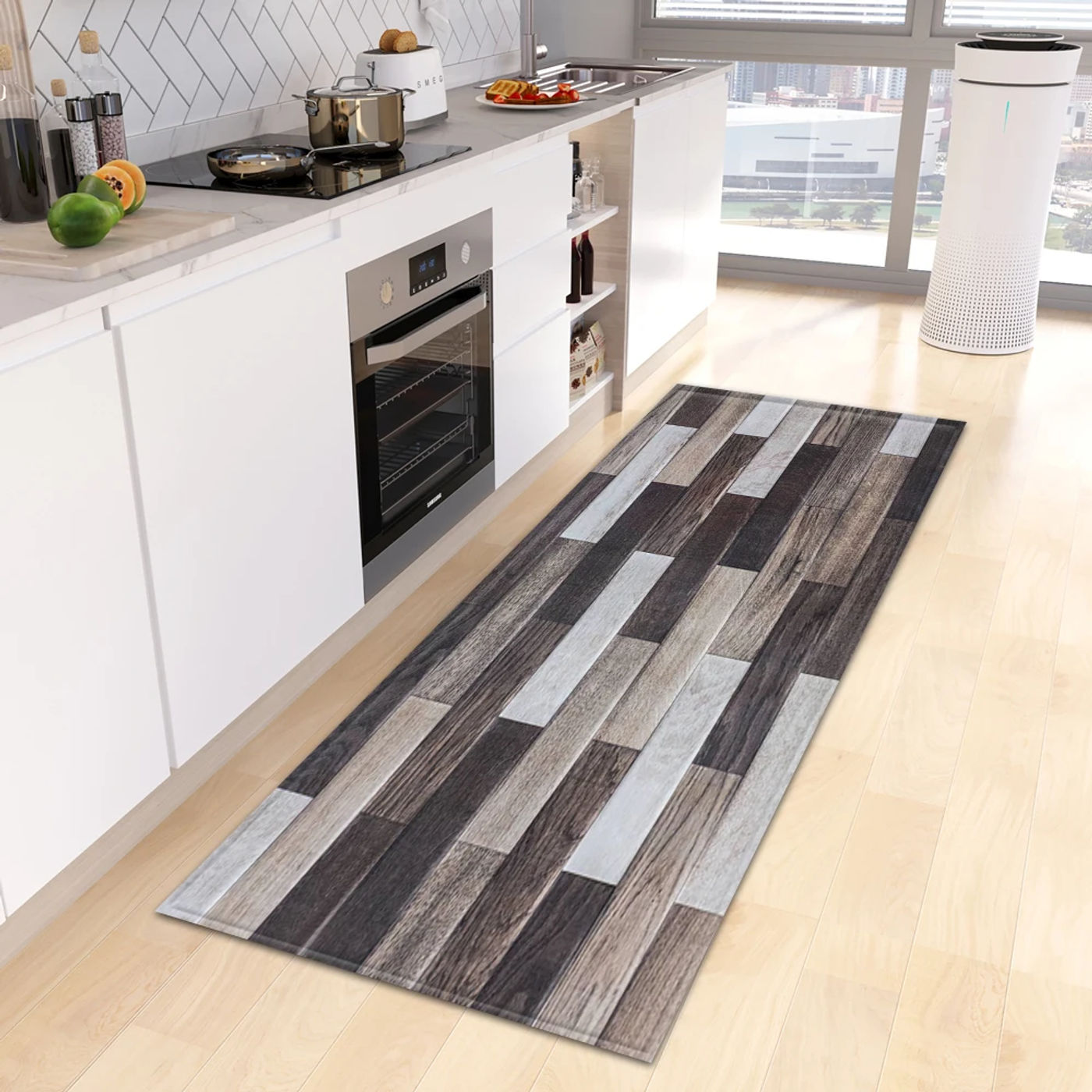 Description Picture 3 of itemWood Grain Kitchen Rug Bedroom Entrance Doormat Anti-Slip Living Room Floor Decor Carpet Home Bath Hallway Foot Mat Custom Made