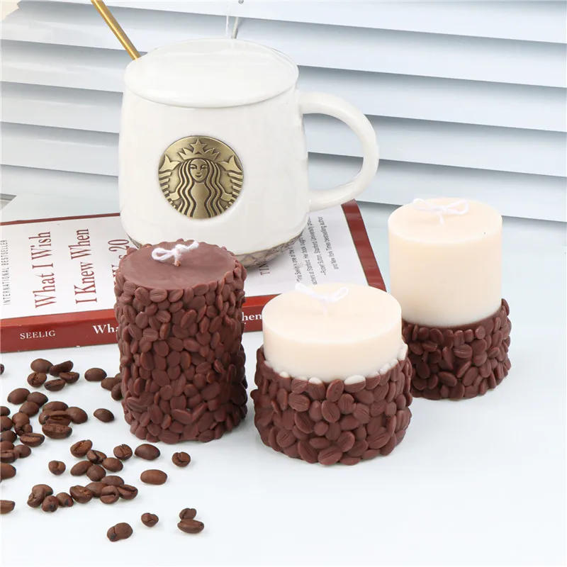 Description Picture 6 of itemPillar Coffee Bean Candle Mold Making Aromatherapy Silicone mould for DIY Scented Resin Soap Home deco Gift