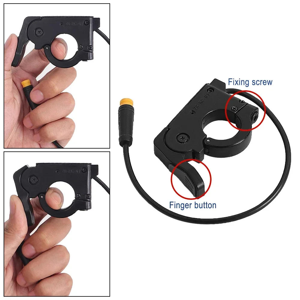 Description Picture 5 of item36V 48V 60V 72V Finger Throttle TT009 Left Right E-bike Thumb Throttle for Electric Bicycle Handlebar 22mm Scooter Accelerator