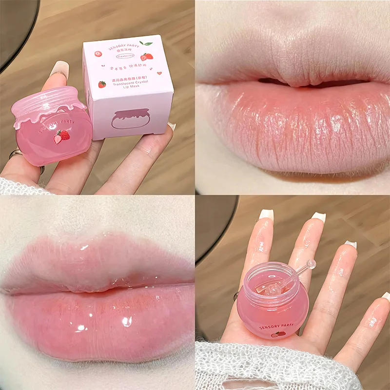 Description Picture 5 of itemGreen Grapes Clear Lip Gloss Maintenance Moisturizing Lip Balm Exfoliating Scrub Nourishing Lips Care Peach Water Gloss Lip Tint