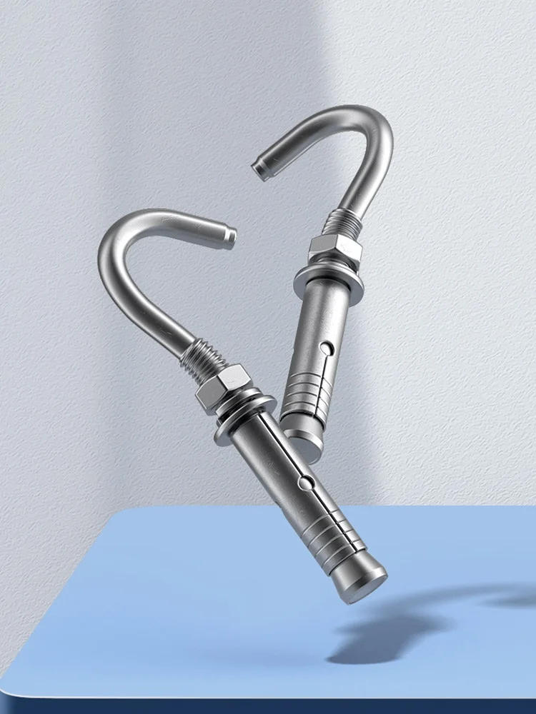 Description Picture 4 of item304 Stainless Steel Expansion Hooks Concrete Wall Closed Spring Opening Cup Anchor Bolt