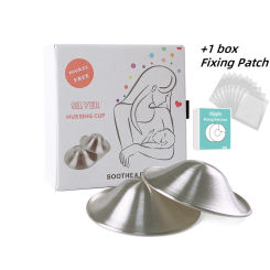 The Original Silver Nursing Cups, Nipple Shields for Nursing , Newborn Nipple Protector Nipple Covers Tri-Laminate Silver