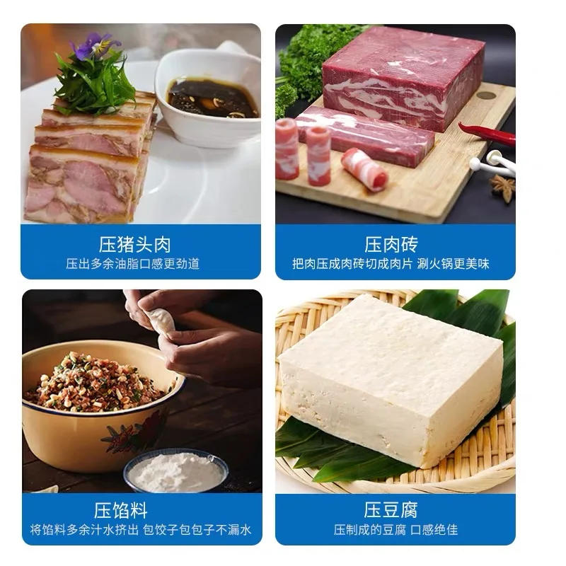 Description Picture 4 of item1kg raw meat press mold stainless steel double pressure spring ham bacon making tool lunch meat press