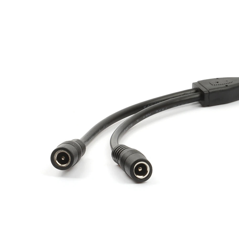 Description Picture 5 of itemFF Flashfish 2pcs Solar Panel Connectors Wire Y Parallel Cable Male DC5521 to 2 DC5521 Female Cable Connect Together to Battery