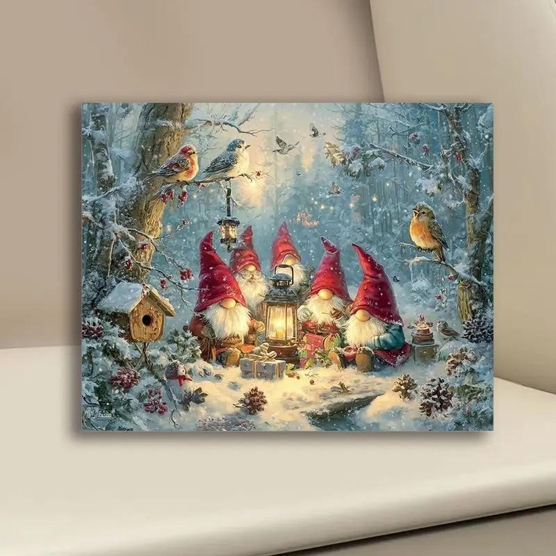 Description Picture 5 of itemPhotoCustom Modern Painting By Numbers For Adults Santa Claus Paintings On Number Handmade Christmas Wall Decor Gift