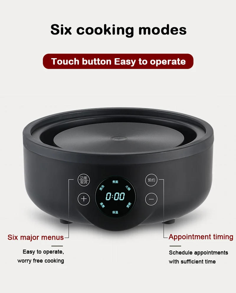 Description Picture 4 of item110V Electric Split Cooking Pot 1.8L Foldable Multicooker Frying Pan Hotpot Steamer Rice Cooker Soup Maker Water Boiler Travel