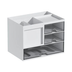 Desk Drawer Storage Box Stackable Dustproof Office Supplies Student Desk Organizer Stationery Holder Office Supplies