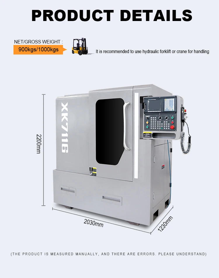 Description Picture 3 of itemsmall milling cnc metal milling machine XK7116 with high spindle speed