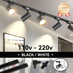 LED Track Light Spot Ceiling Lamp 220V Set Rail Spotlight COB Led Rail Lighting Home Decor Bedroom kitchen Ceiling Light Fixture