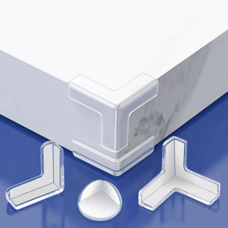 Description Picture 3 of itemTable Corner Corner Edge Covers Furniture Edge Cover Pads Home Hardware 4 Pcs Brand New High Quality PVC Transparent