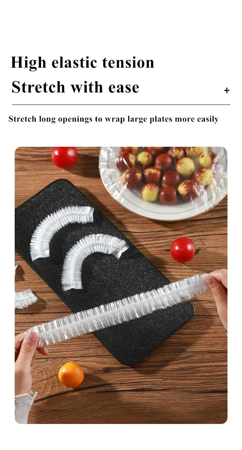 Description Picture 6 of item100pcs Reusable Food Wrap Storage Covers Bags For Bowl Elastic Plate Silicone Lid Cover Kitchen Fruit Plastic Fresh-Keeping Seal