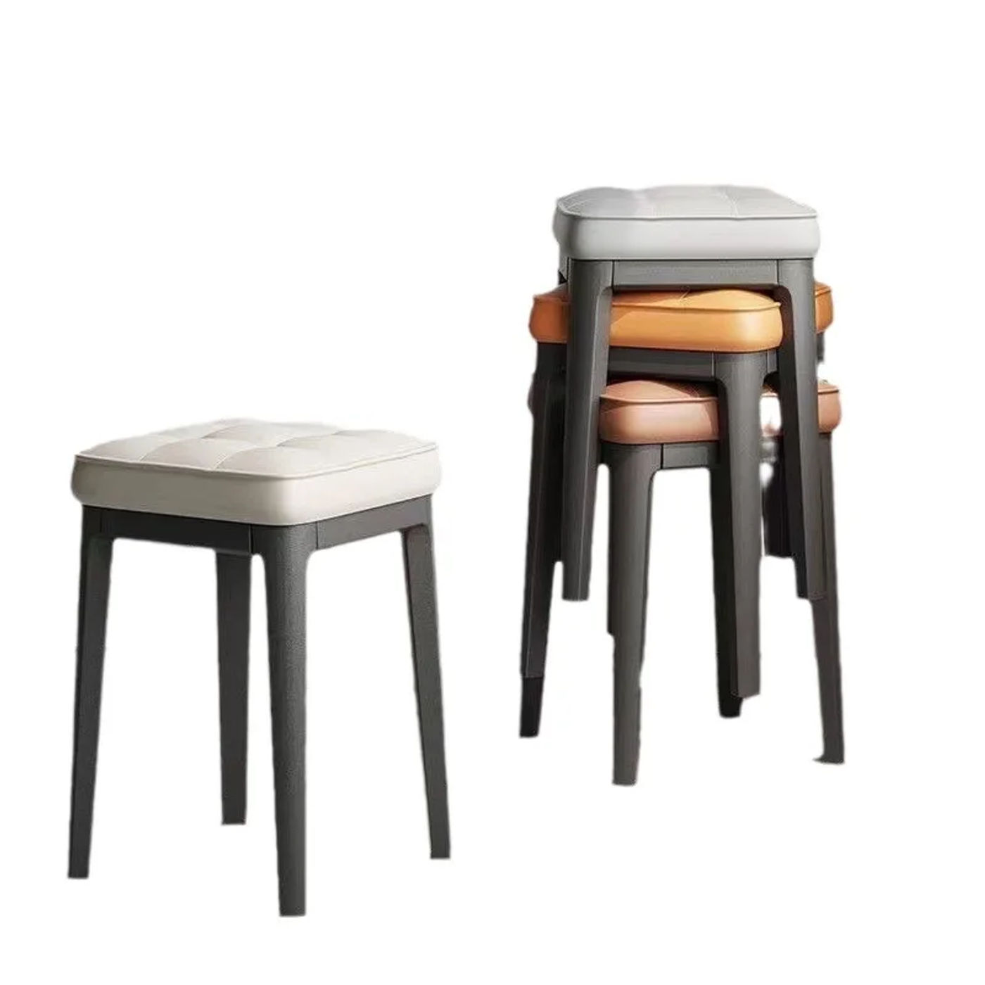 Description Picture 2 of itemStools Home Dining Stools Stackable Thickened Plastic Chairs Advanced