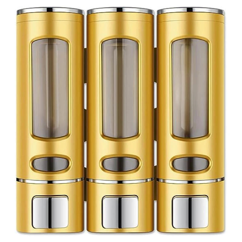 Description Picture 4 of item3 In 1 400ML Soap Dispenser Wall-Mount Shower Bath Shampoo Dispenser Bathroom Accessories Soap And Gel Dispenser