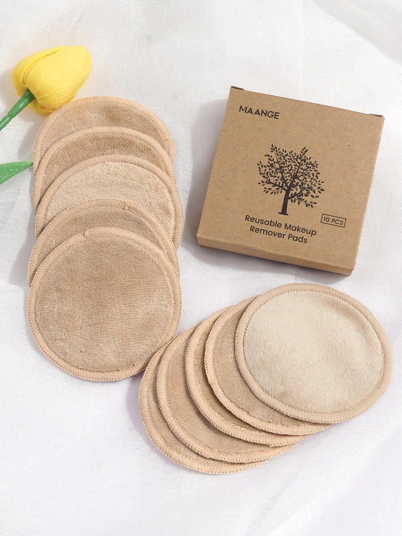 Description Picture 3 of itemMAANGE 10PC Reusable Cotton Pads Makeup Remover Pads Washable Round Bamboo Makeup Pads Facial Skin-friendly Pads Makeup Tools