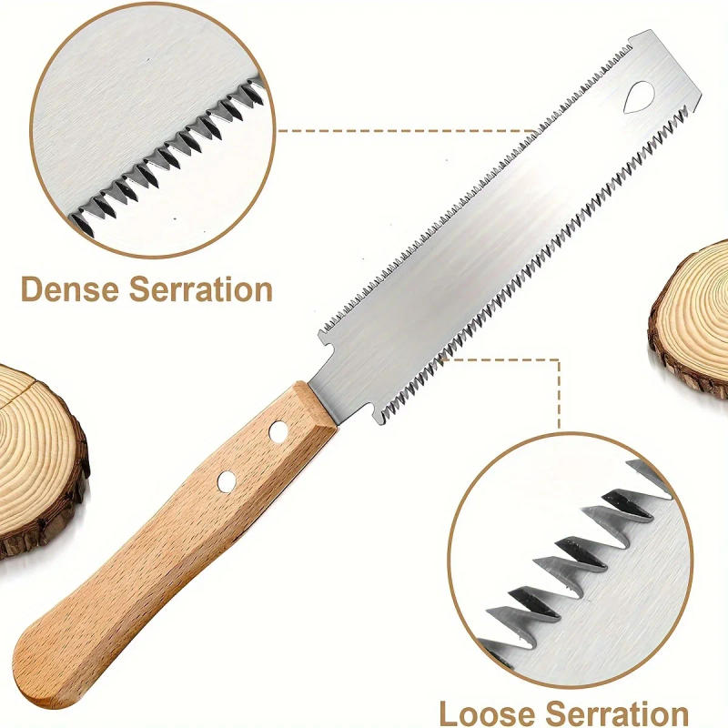 Description Picture 5 of item6-Inch Hand Saw, Double-Sided Flexible Blade for Flush Cutting, Woodworking Tools for Household Use