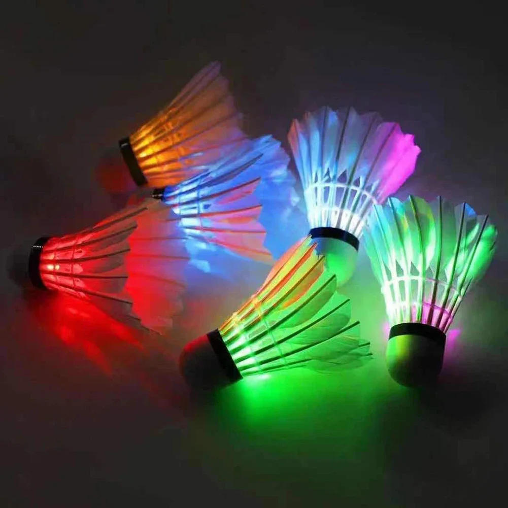 Description Picture 5 of item4Pcs Lighting Badminton Dark Night Colorful LED Lighting Sport Badminton Light Spot Shuttle cock Accessories shuttlecock