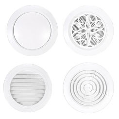 4 Types Air Vent Cover Ventilation Grill Outlet With With Built-In Screen Mesh Adjustable Vent Exhaust Hood For Wall Ceiling
