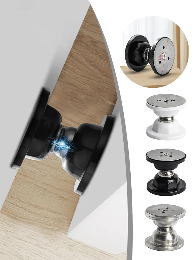 Description Picture 2 of itemStainless Steel Door Stops Magnetic Door Stop Nail-free Self-Adhesive Doorstop Anti Collision Windproof Door Suction Protector