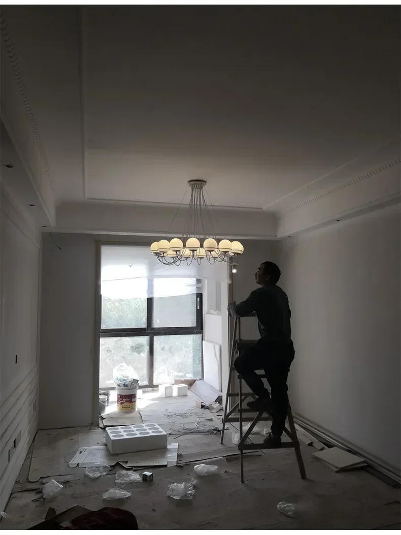 Description Picture 3 of itemModern LED Chandelier Creative Glass Ball Living Restaurant Bedroom Designer Pendant Lamp Interior Lighting Decor Light Fixture