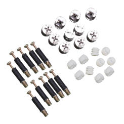 24 Sets Fastening Connector Cam Lock Bolt Nuts Kit Screw Furniture Dowels Screws Iron Fittings Miss