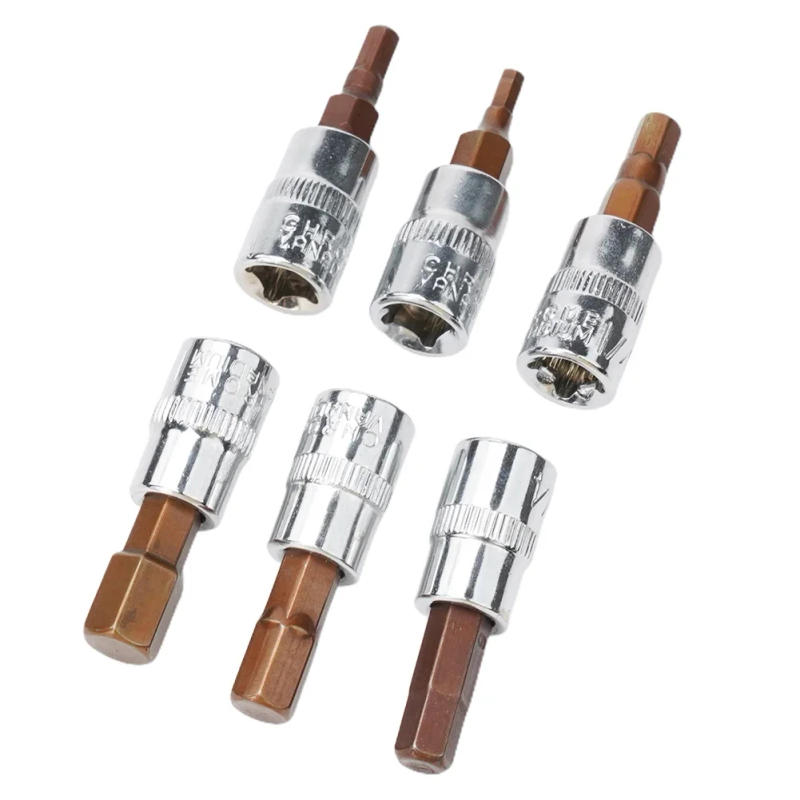 Description Picture 6 of item6pcs 1/4 Inch Screwdriver Bit Socket Set Hex Screw Driver Bits Tools H3 H4 H5 H6 H7 H8 For Inner Hex Sockets
