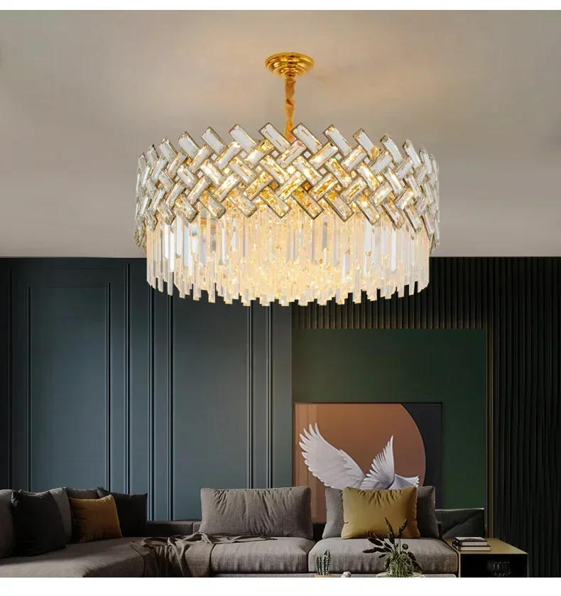 Description Picture 3 of itemDining Table Kitchen Island Led Ceiling Chandelier Modern Luxury Crystal Ceiling Lamp Living Room Pendant Lights Home Decoration