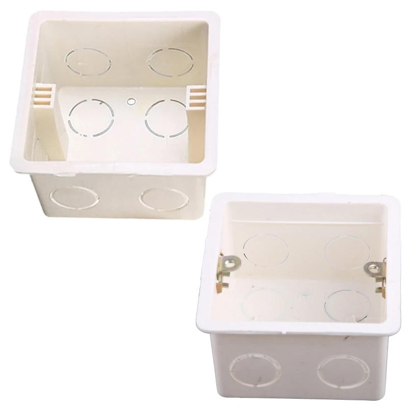 Description Picture 4 of item80x80 PVC Junction Box Wall Mount Cassette For h Socket Base Bottom Box Electrical Box Accessories