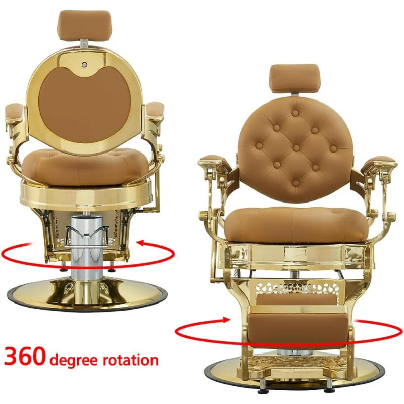 Description Picture 5 of itemBarber Chair, Vintage Salon Design, Heavy Duty 700 Lb, Multi-Function Hydraulic, for Barbershops, Height Adjustable, Salon Chair
