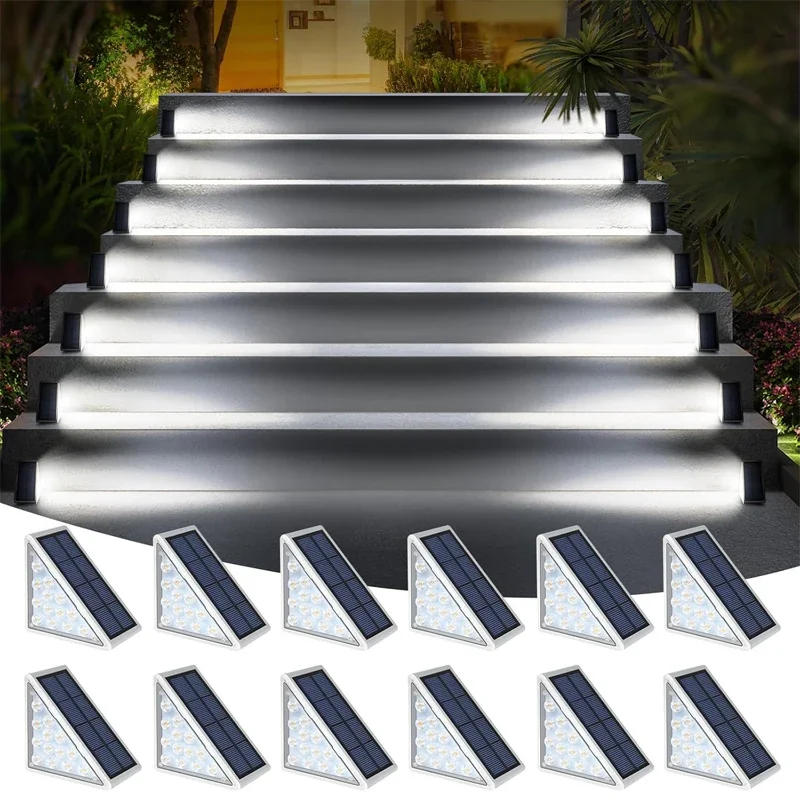 Description Picture 2 of itemLED Solar Step Lights Waterproof Outdoor Stair Lights Solar Deck Lights Decor IP67 for Yard Patio Garden Walkways Decoration