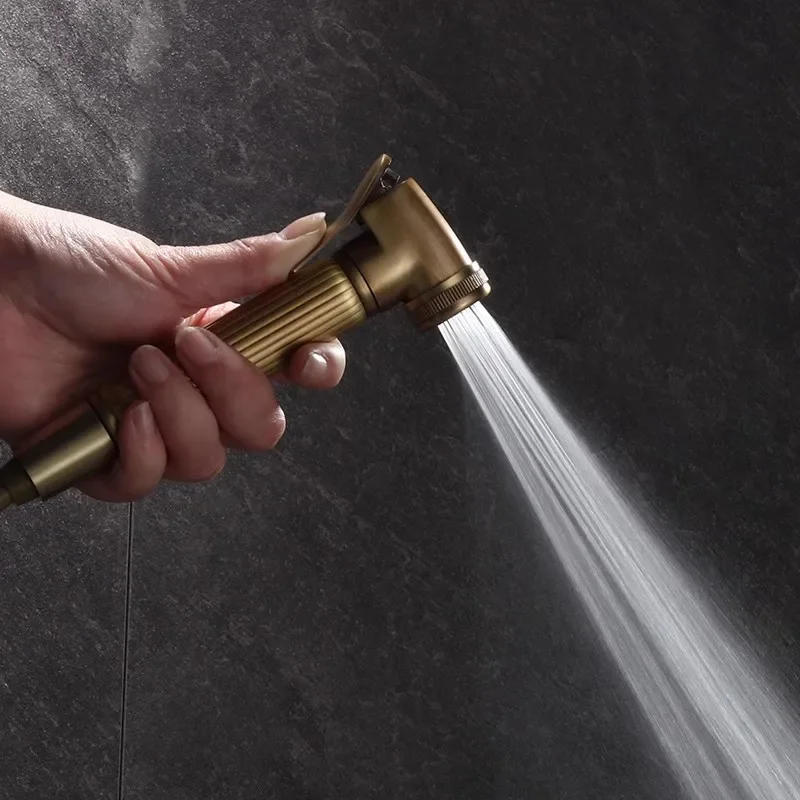 Description Picture 5 of itemBronze Toilet bidet sprayer set Brass Double Use Bidets faucet Bathroom shower bidet High Pressure gun