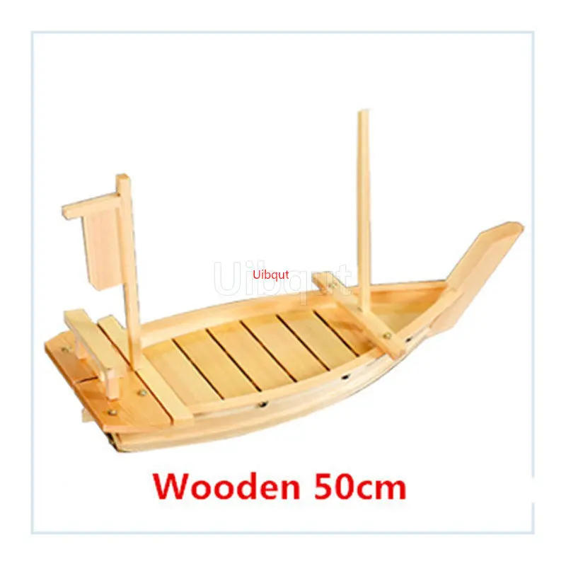 Description Picture 3 of itemJapanese Cuisine Sushi Boats seafood Tool Wooden Shop Model Wood Handmade Simple ship Sashimi Assorted Cold Dishes Tableware Bar