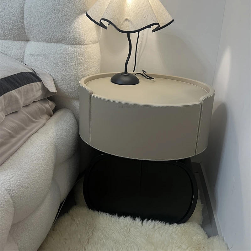 Description Picture 3 of itemModern Designer Solid Wood Nightstands Light Luxury High-end Storage Cabinets Bedroom Furniture Nordic Simple Bedside Tables