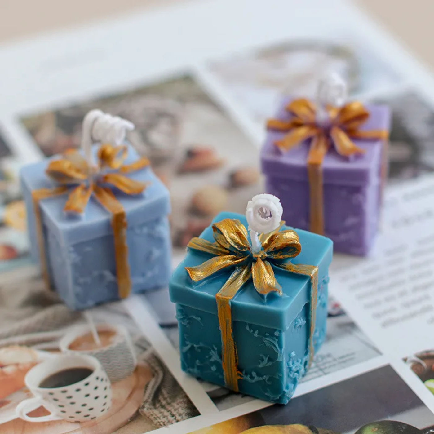 Description Picture 2 of itemChristmas Bow Gift Box, Candle Mold, DIY Gift Box, Candle Mold, Silicone Drip Plaster, Sugar Flipping Mold, Candle Mold